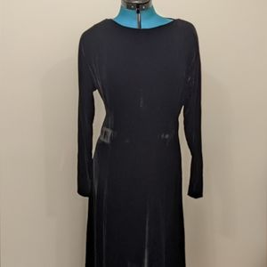 Vintage Velvet Lace Backless Panel Dress